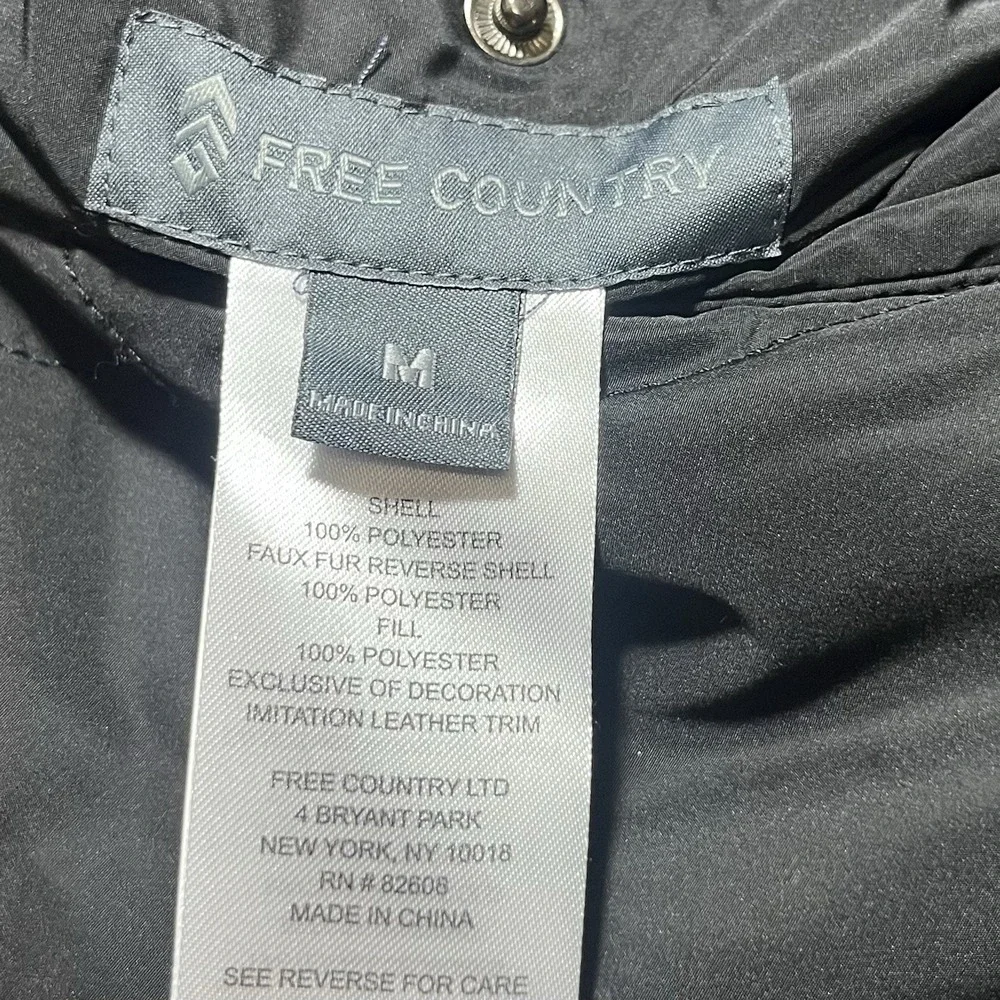 Free‎ country Womens Black Zip Up Hooded Jacket Size M